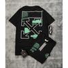 Casual Grafisch T-shirt Unisex Off-white Galaxy X Off White Gradiënt Premium Kwaliteit T-shirt