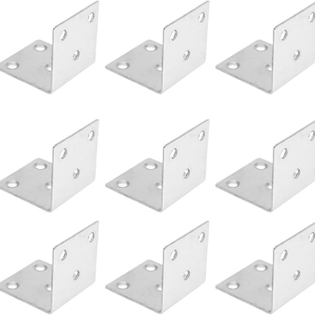 [Corner Code 40*40*40, Without Screws] Furniture Stainless Steel Corner Code Hardware For 90-degree Right-angle Furniture, Table And Chair