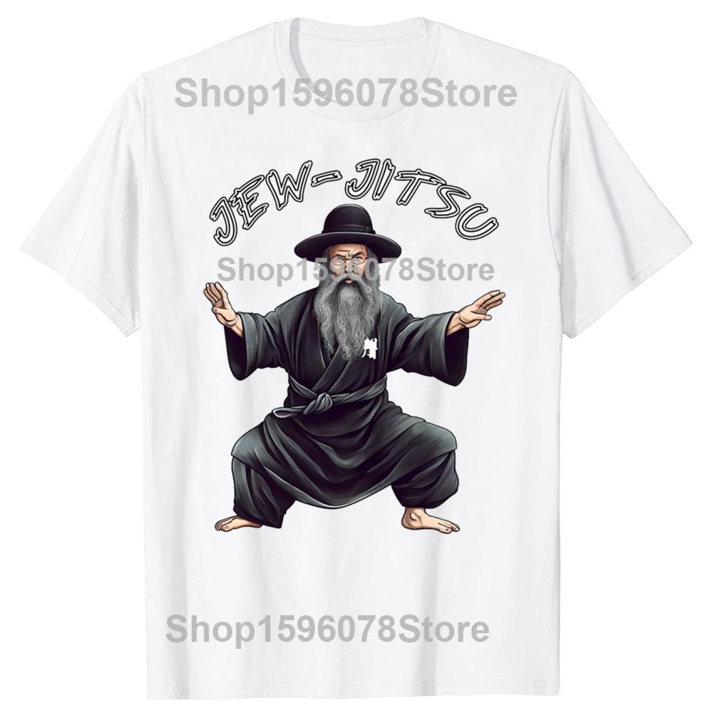 Funny Jew-Jitsu Jewish Meme Martial Arts T Shirts Men Women Cotton Humor Streetwear Tee Shirt Short Sleeve Unisex Loose Clothing