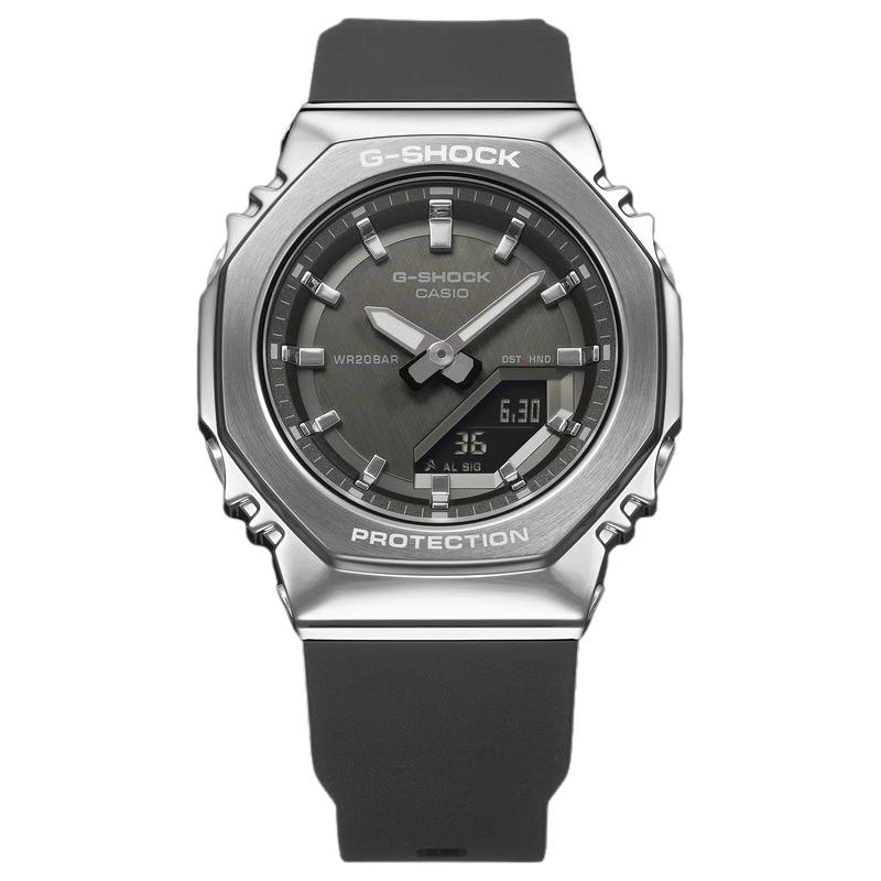

CASIO 2100 series 200 meters waterproof simple Quartz resin strap men s watch black dial GM-S2110-1A1JF чёрный