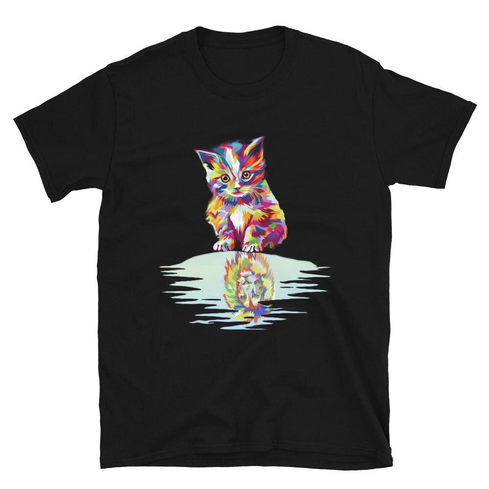 

Cute Art Cat For kitten lovers - Colorful Lion Head Design For Cat Lovers M