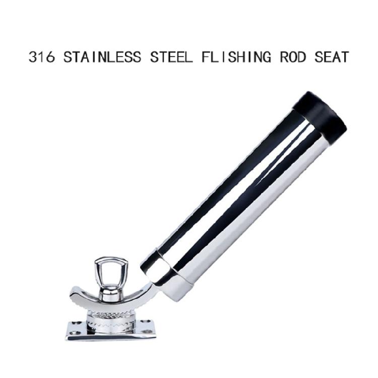 Adjustable Marine Boat Stainless Steel Deck Mount Yacht Fishing Rod Tube Support