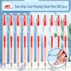 Click Neutral Ballpoint Pen Set - Black & Red, Student Special with Soft Grip and Quick-Drying Ink for Smooth Writing