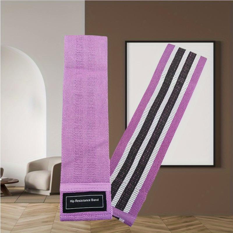 

Нескользящая йога-резинка для фитнеса и силовых тренировок - розовая резинка с черным шнуром, идеально подходит для упражнений на ягодицы фиолетовый