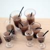 10Pcs Mini Pearl Milk Tea Drink Straw Cup Dollhouse Simulation Miniature Food Model Decor Mini Food Toy Model