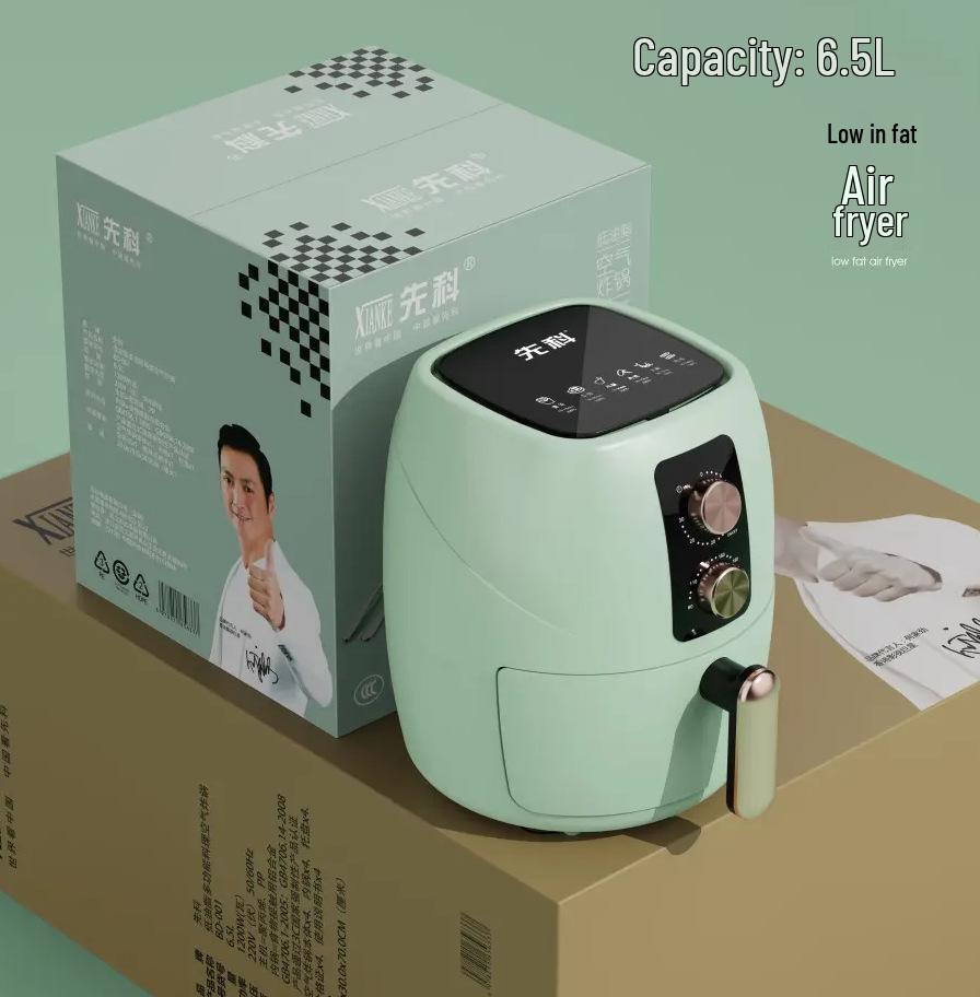 Xianke Smart Air Fryer: Large Capacity, Smokeless, Fully Automatic with Mechanical Timer