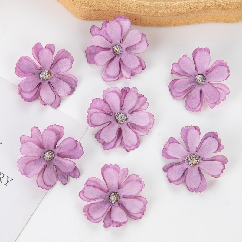 Simulation Star Language Flowers Diameter About 4.5cm Daisy Ethnic Headdress DIY Handmade Gift Box Candy Box Decorative Flowers Elegance Fake Flowers