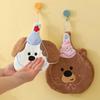 Cartoon Absorbent Hand Towel Double Layer Hanging Handkerchief Towels Thickened Quick Dry Bathroom Towels Home Use