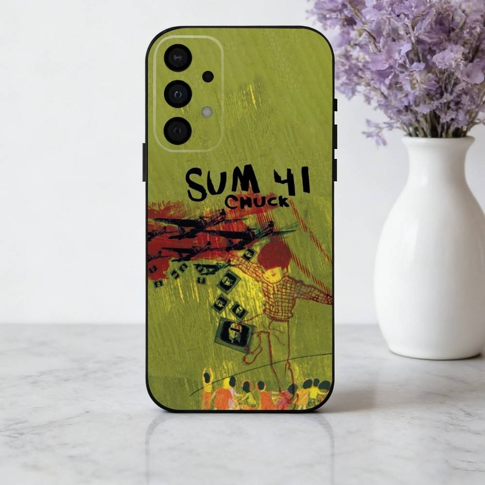 Hard-rock S-Sum 41 Band Phone Case For Samsung Galaxy A73,A72,A71,A70,A53,A52,A51,Soft Silicone Black Cover