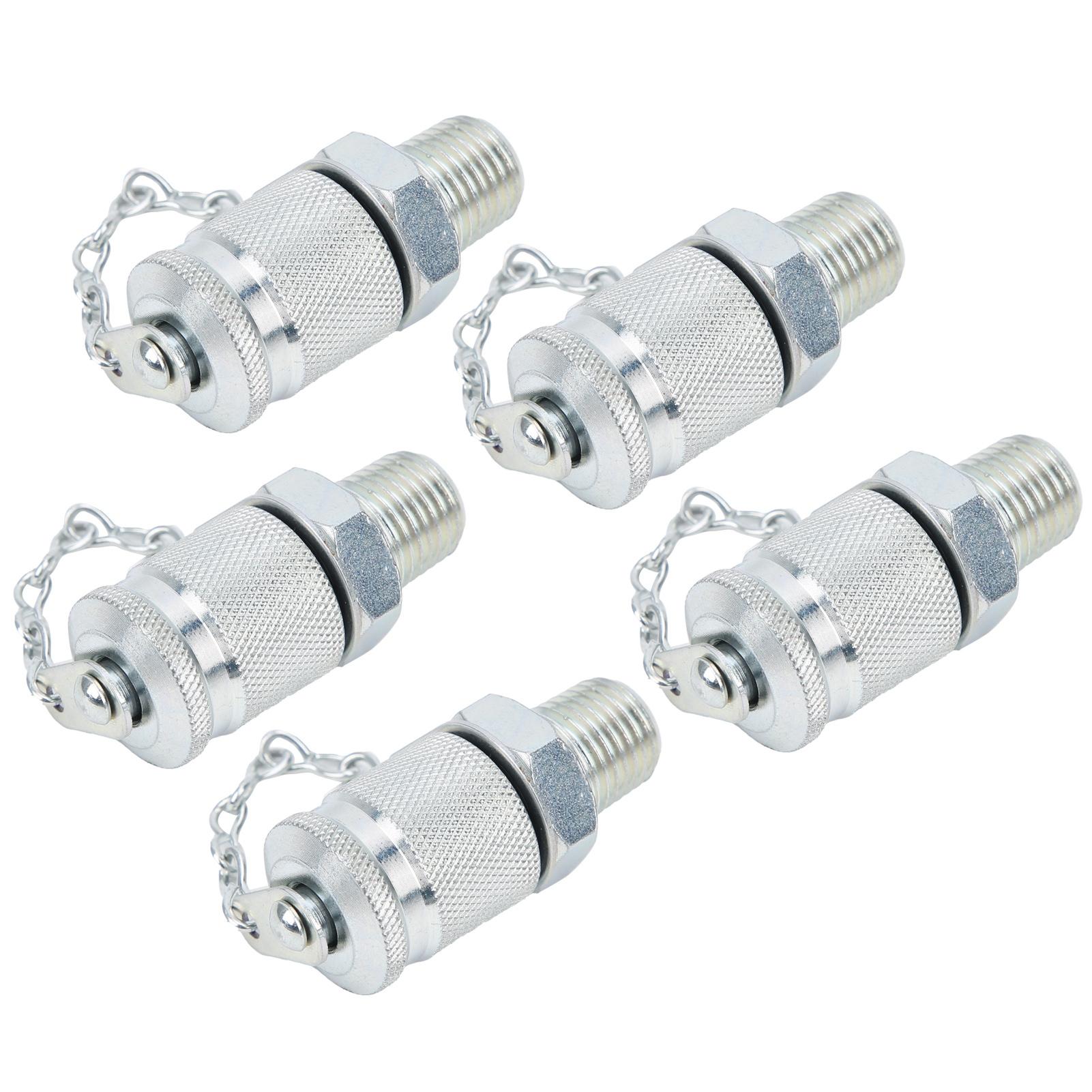 5 Pièces Adaptateurs de Test Hydraulique Raccords d'Essai de Filetage Connecteurs Mesure de Pression PTCelsiusPPT