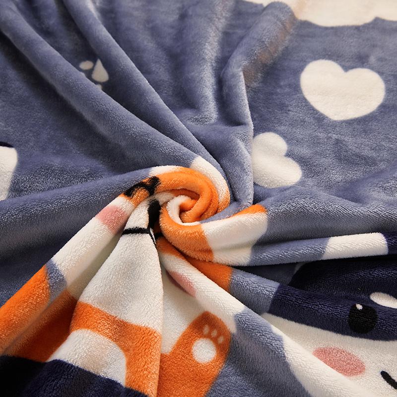 Boys Cartoon Dog Flannel Blanket Warm Bedspread Sheet Fuzzy Soft Fleece Plush Blankets Throw for Bed Sofa Nap Shawl Blankets