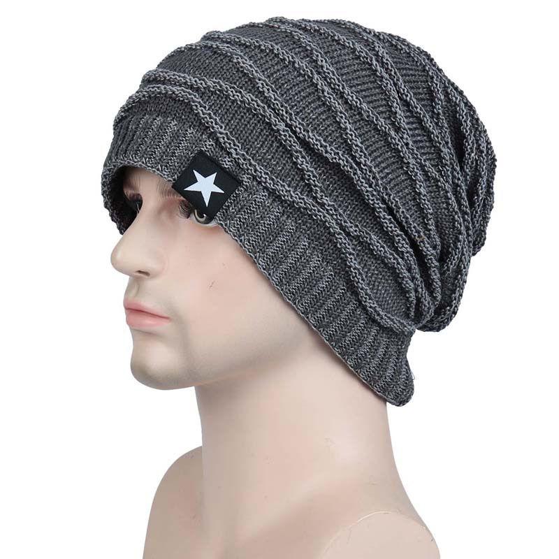 Slouchy Beanie Hat Cap Knit Ski Winter Warm Men Women Solid Knitted Hats