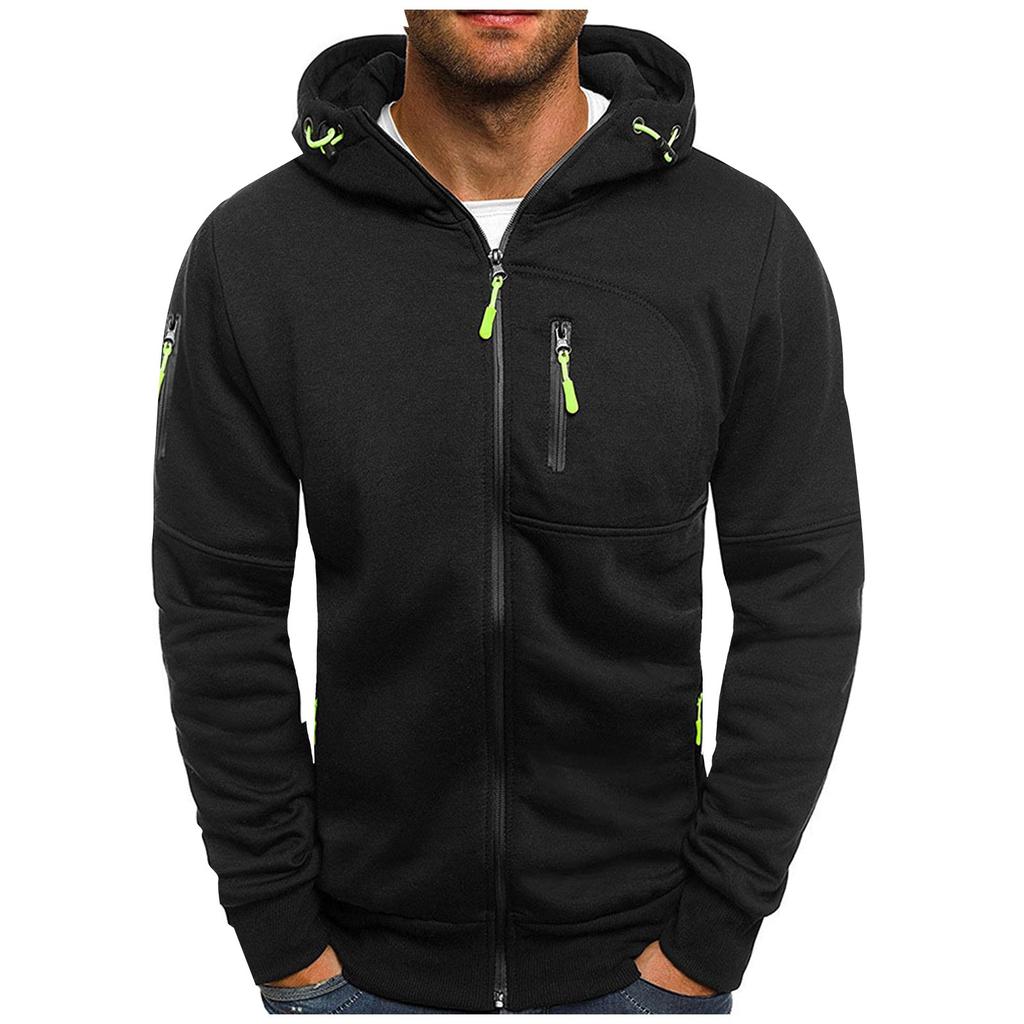 Män Casual Camouflage Sport Sweatshirt Långärmad dragkedja Hooded Jacket Coat