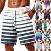 Men’s Layer Loose Shorts with Pockets Camouflage Print Drawstring Waist Gym Training Beachwear
