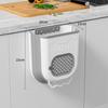 Foldable Wall-Mounted Hanging Trash Can for Kitchen & Bathroom - Easy-to-Clean, High-Quality Plastic Bin