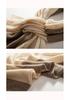 100% Pure Cashmere Women's Scarf - Warm, Perforated Knit, Versatile Color Block for Autumn/Winter
