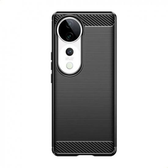 

Phone Case For Vivo V40 Pro ,flexible Tpu Fiber Protective Cover For Vivo V40 Pro чёрный