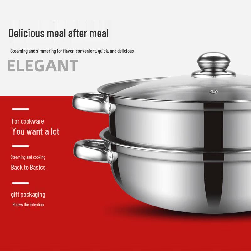 Verdickter Edelstahl Doppelschicht Dampfgarer