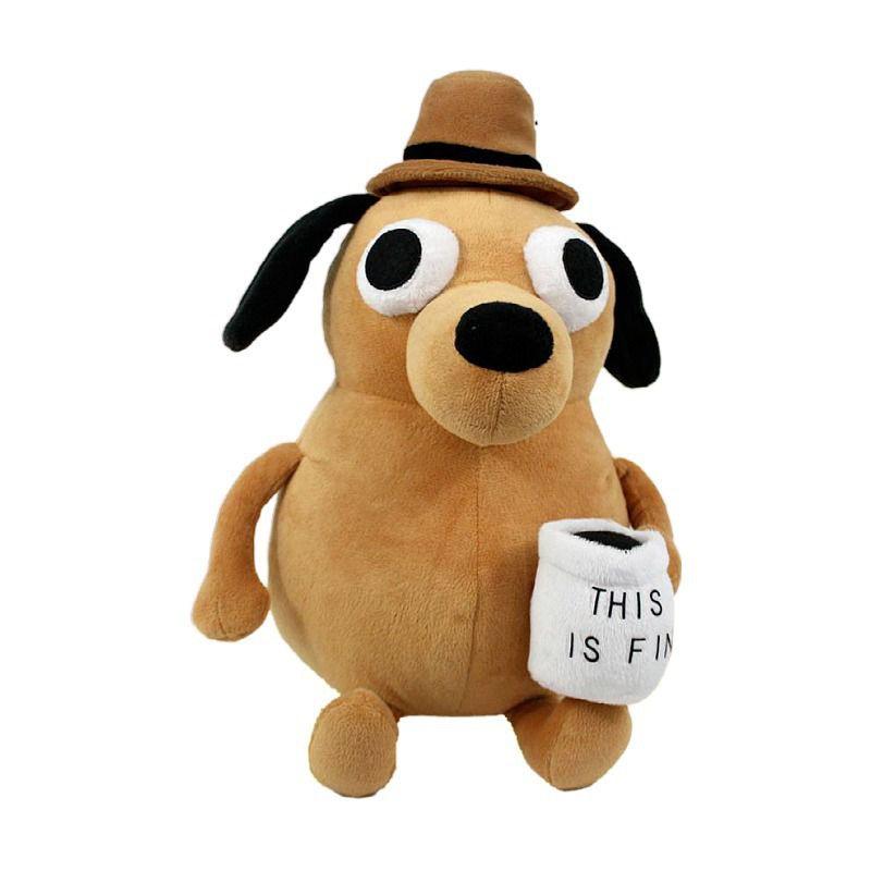 This Is Fine Dog Plush Toy Perfect Christmas And Birthday Gift For Kids And Dog Lovers