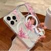 Floral Lily Orchid Pattern Magnetic Phone Case For iPhone 17 Pro 16 15 14 13 12 11 17 Pro Max 7 8 Plus 16E 17 Air Clear Cover
