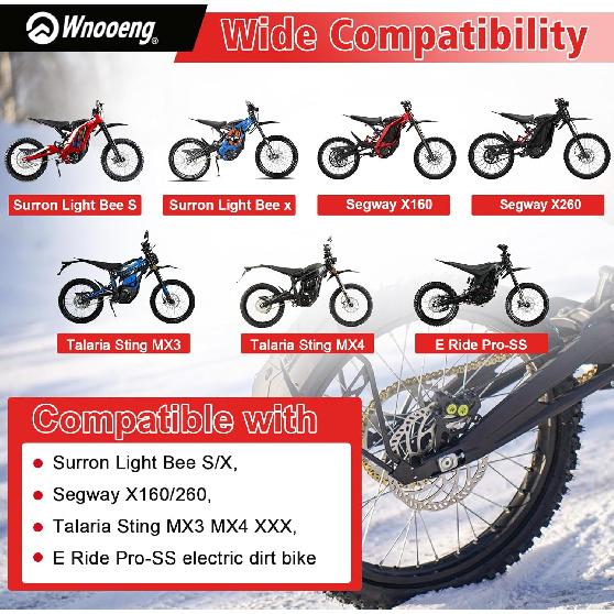 Front and Rear Disc Brake Pads for Surron Light Bee X/S, Segway X160 X260, Talaria Sting R MX3 MX4 Electric Dirt Bike Parts 3 Pack