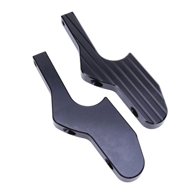 Ribbed Motorcycle Footboard Extensions for GTS300, Black Left and Right Set for Original Footrest Replacement or Modification Tasks