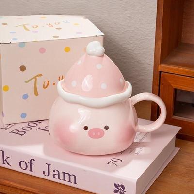 Shangqi Cartoon Ceramic Mug with Lid