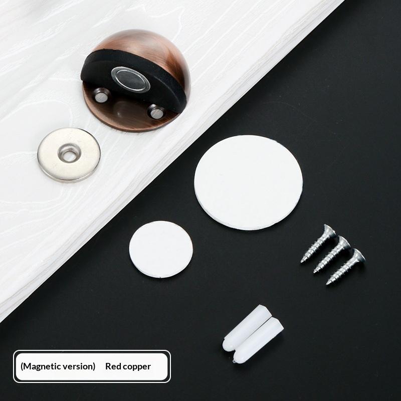 §1 Set Silicone Anti-Collision Buffer New No-Drill Magnetic Door Stopper For Glass & Bedroom Doors Windproof Floor Mount