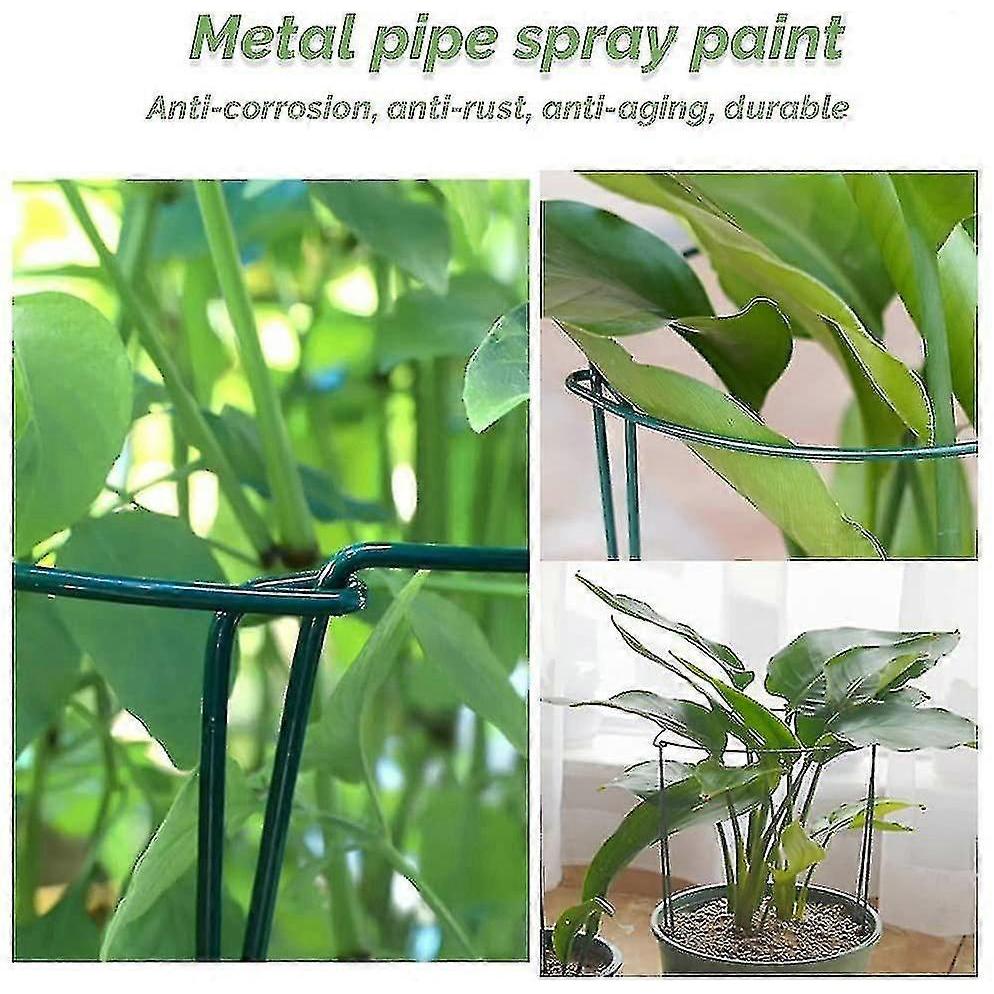 10 Pack Plant Support Stake, Metal Garden Plant Stake With Planting Label & 164 Feet Garden Twist Tie, Plant Cage, Half Round Plant Support Ring For T