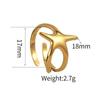 Anello Aperto INS Moda Acciaio Inossidabile Stella Marina Perla - Anello Dito Esagerato Placcato Oro 18K da Donna