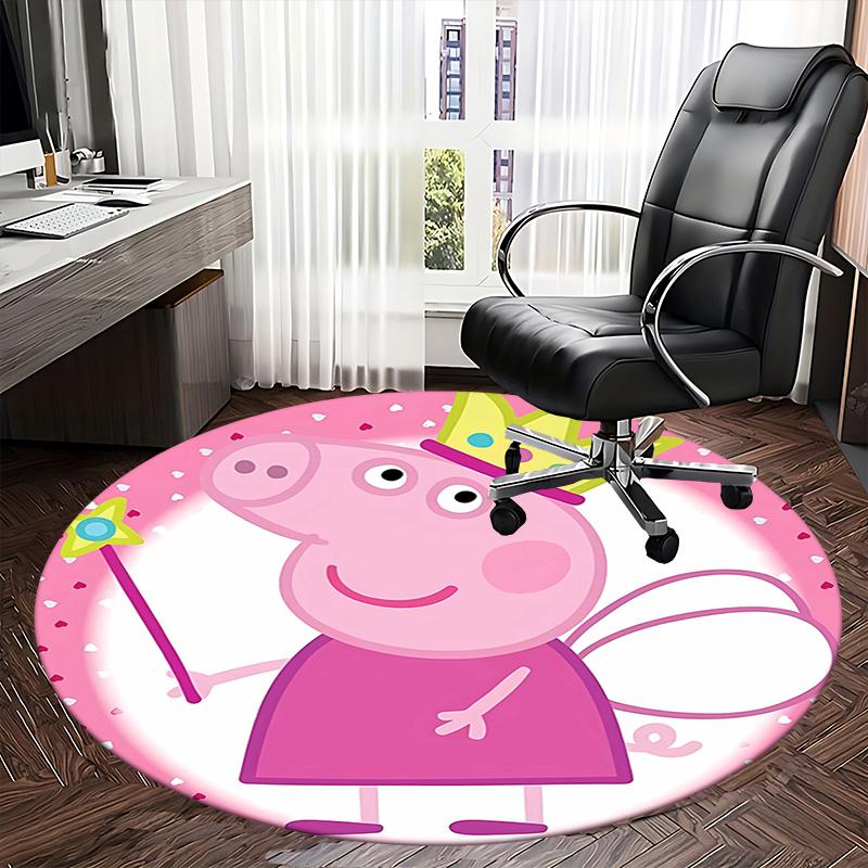 

Килимок-сидіння Peppa Pig Принцеса, Круглий килим - Офісний килим, Можна прати в машині, Нековзкий, Підходить для віталень, спалень 120cm