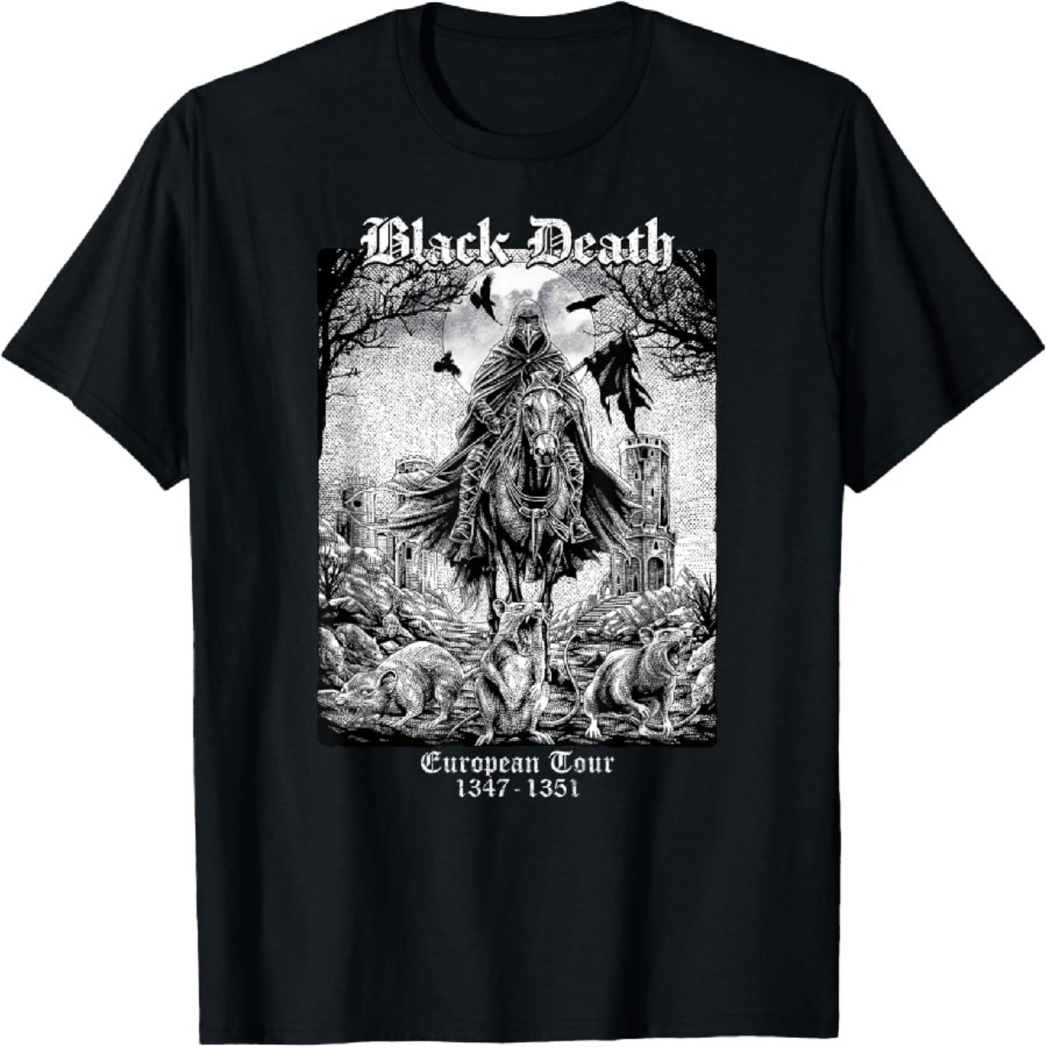 

Black Death European Tour Medieval History Plague Rat T-Shirt S