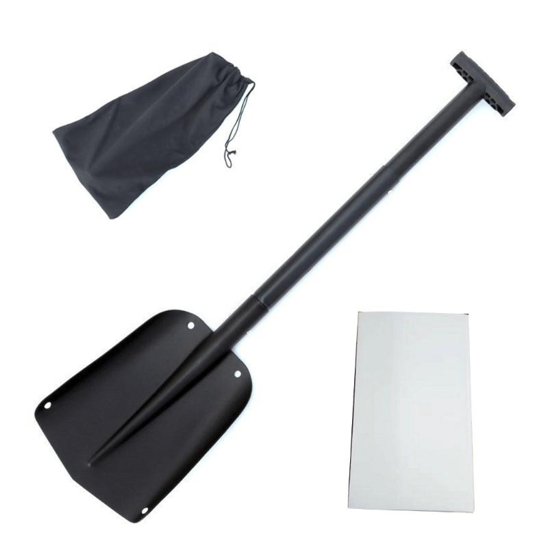 Collapsible Snow Shovel Aluminum Lightweight Snow Removal Tool Retractable 24.8'' to 32'' Snow Shovel