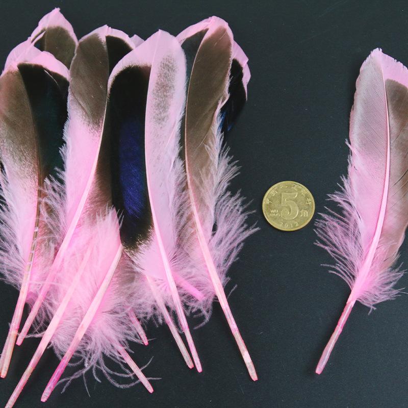50Pcsdiy Feather Natural Duck Feather Duck Green Feather Jewelry Accessories Craft Decorative Feather Material