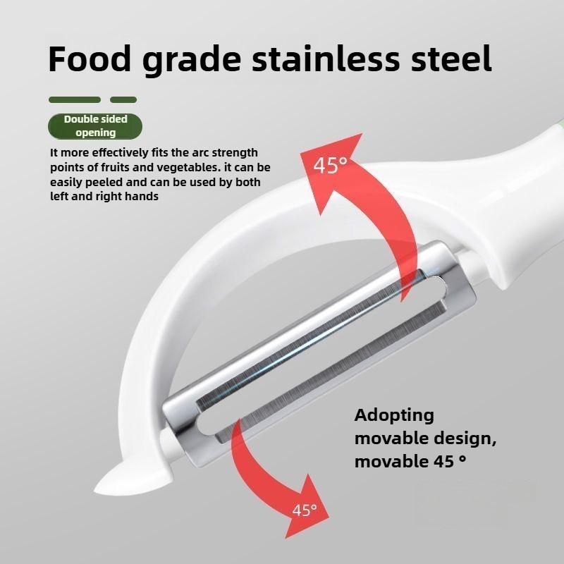 2pcs Household vegetable and fruit peeler, multi-functional dormitory kitchen special stainless steel sharp peeling knife scratcher,parer