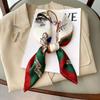 Foulard Quadrato in Seta Stampa Moda Lusso 70*70Cm Fascia Morbida in Raso per Capelli Foulard Cravatta Fascia per Capelli Femminile Foulard Nastro per Borsa