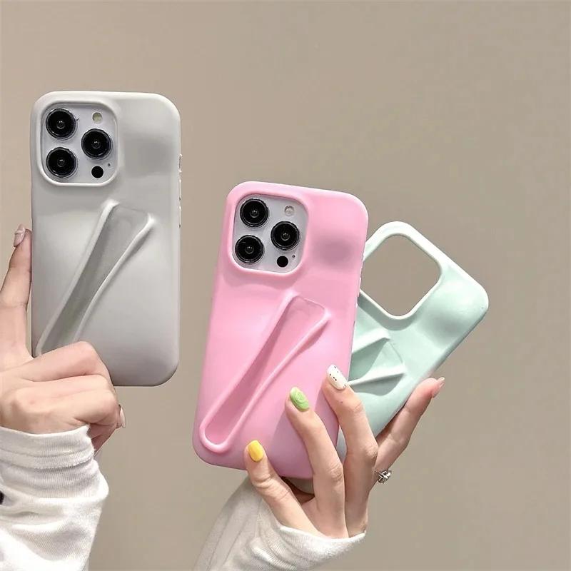 Capa de silicone macia para maquiagem com batom para iPhone 16, 14, 15 Pro Max, X, XS, XR, 11, 13, 12 Mini, 6, 7, 8 Plus SE, capa portátil para brilho labial