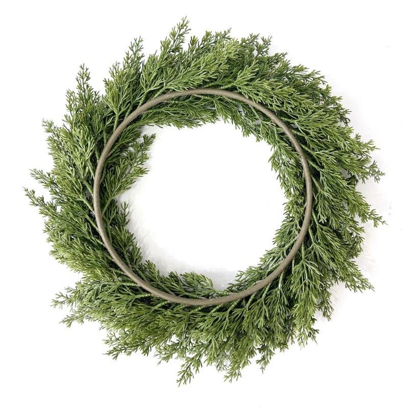 Sztuczne Symulowane Zielone Rośliny, Wianki z Kwiatów Sosny i Cyprysu, Świąteczne Dekoracje Wiszące i Dekoracje ze Sztucznych Roślin na Witryny Sklepowe