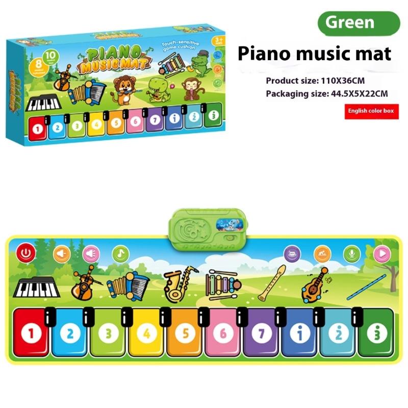 Kids Music Play Mat with 8 Instrument Sounds for Sensory Development Piano Mat for Toddlers Child To Boost Coordination