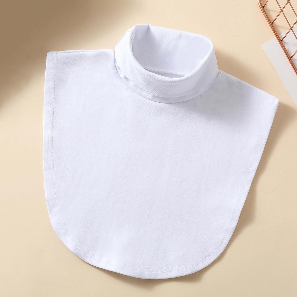 Knitted High Neck Fake Collar Women's Fashionable and Versatile Warm Neck Protection Scarf Elastic Jersey Turtleneck
