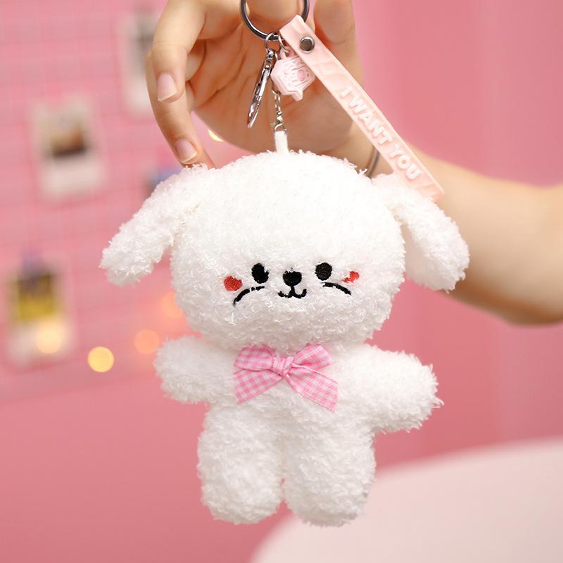 

Girl wind pink rabbit JK bag pendant accessories mobile phone key schoolbag metal pendant student plush doll 16Cm (pendant)
