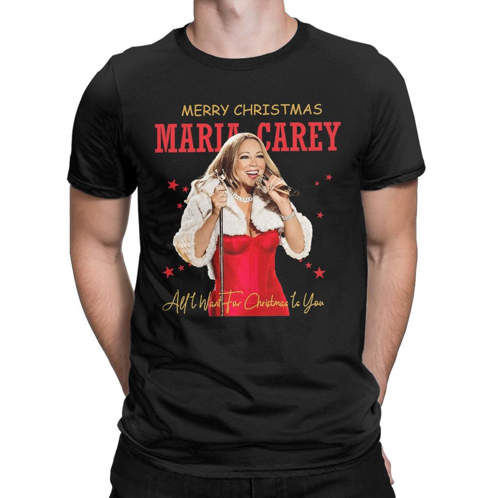 Mariah Carey  All I Want For Christmas Is You T Shirt  Hip Hop T Shirts Short Sleeve Vintage Tshirt Beach Cotton O Neck Tees