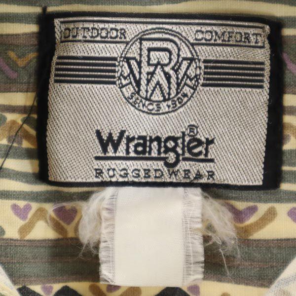 Wrangler 90s Old Overall handle Long sleeve shirt Beige Men's Used