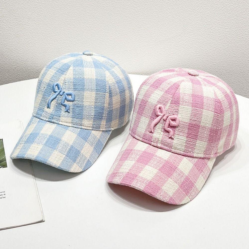 Bowknot Embroidery Peaked Cap Cotton Sun Hat Fashion Visors Cap Outdoor Sports