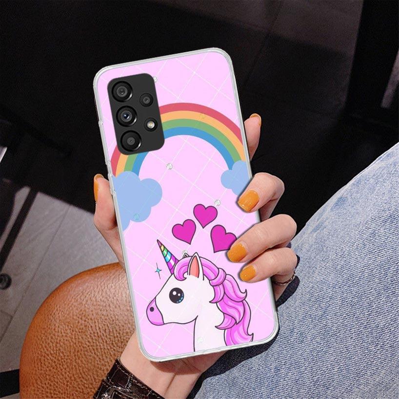 

Pink Unicorn Rainbow Phnoe Case for Samsung Galaxy A17 A37 A57 A16 A26 A36 A56 A15 A14 A13 A55 A54 A53 A35 A34 A33 A25 A24 A23 A Samsung A33