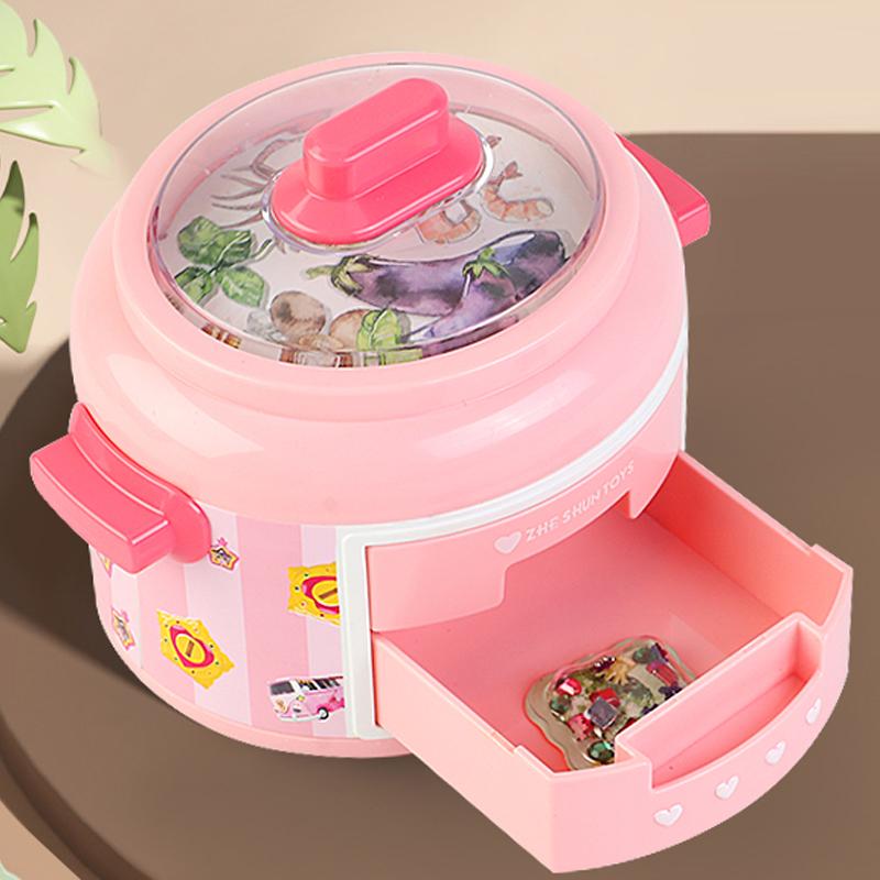 24Pcs Creative 3D Magic DIY Sticker Machine Rice Cooker Handmade Craft Kit for Girls Kids Hand Made Toys Educational Fun Childre