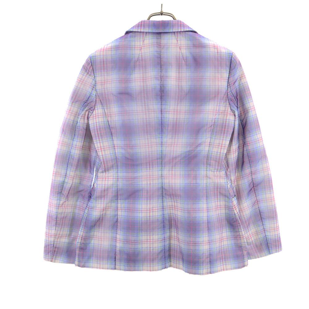 unused JIL SANDER made in Italy Check Pattern tailored jacket 36 Purple Women Used