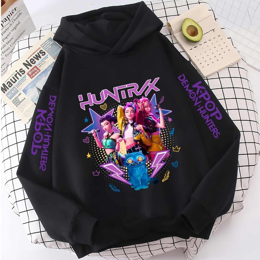 Y2K KPop Devil Hunter Hoodie for Teenage Girls Rumi KPop Devil Hunter Hoodie for Autumn Casual Long Sleeve Children's Clothing