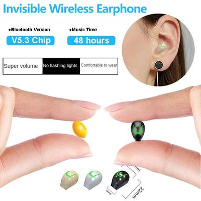 Neviditelná bezdrátová sluchátka Mini Bluetooth 5.3 sluchátka s redukcí hluku HiFi stereo sluchátka Sportovní náhlavní souprava TWS s mikrofonem