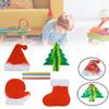 Tree 4pcs Christmas Hat Sock Glove Sensory Activity Board Silica Gel Puzzle Toy